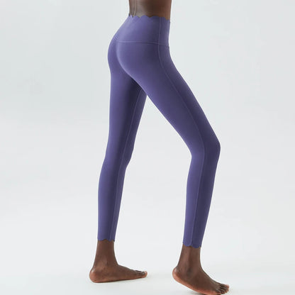 Women’s High Waist Sports Leggings – Solid Color Soft Yoga Pants & Breathable Gym Tights