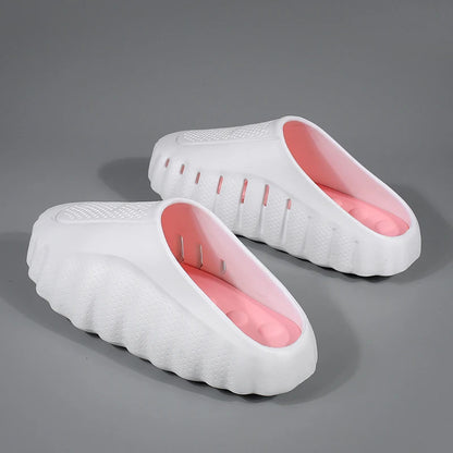 Men’s Outdoor Slide Sandals - Soft Thick Sole Breathable Non-Slip Summer Slippers
