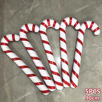 Giant Banana Inflatable Christmas Decoration 2025 – Candy Cane Lollipop Balloon Party Props for Home, Bar & Holiday Atmosphere Decor