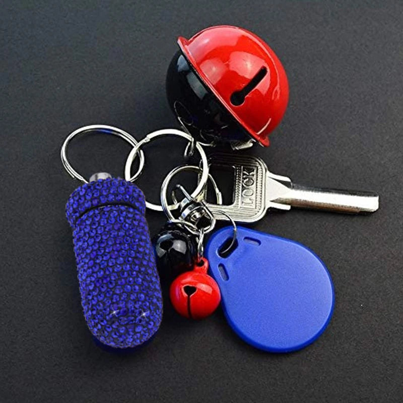 Sparkling Rhinestone Mini Pill Case - Portable Aluminum Alloy Medicine Organizer & Storage Bottle