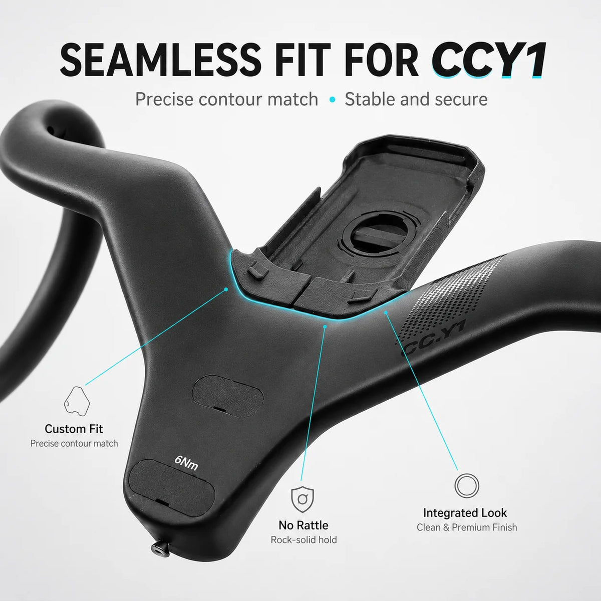 Ullicyc 3D Printed Aero Bike Computer Mount - Integrated Handlebar Bracket for Garmin, Wahoo and Bryton Devices