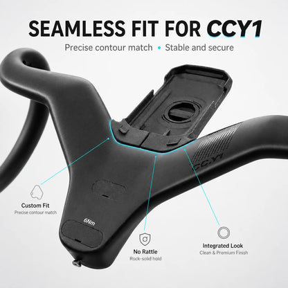 Ullicyc 3D Printed Aero Bike Computer Mount - Integrated Handlebar Bracket for Garmin, Wahoo and Bryton Devices