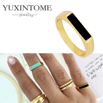 24K Gold-Plated & Silver Enamel Ring – Slim Round Women's Luxury Zircon CZ Ring in Green, Purple, Pink for Wedding & Anniversary