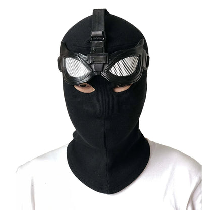 Superhero Spider Mask Cosplay Stealth Suit Helmet – Black Halloween Costume Prop for Masquerade Parties and Roleplay Events