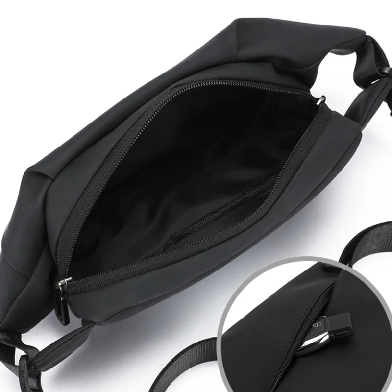 Men’s Minimalist Waterproof Waist Bag - Stylish Crossbody Fanny Pack for Running, Jogging, and Outdoor Sports