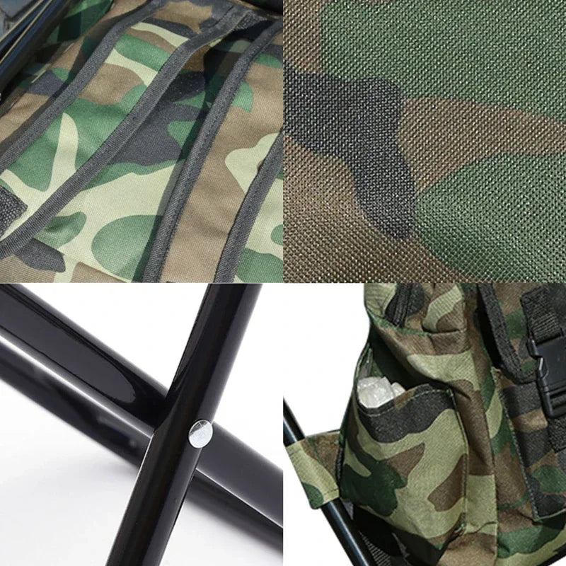 Backpack Cooling Chair – Folding Seat Stool with Mountaineering Bag, Lightweight Outdoor Equipment for Camping, Hiking & Traveling