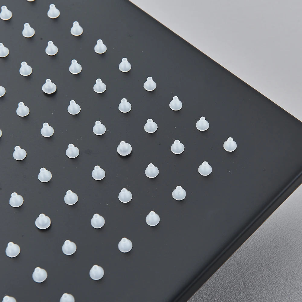 Black Ceiling Mounted LED Rainfall Shower Head – Intelligent Remote Control Concealed Waterfall Tap