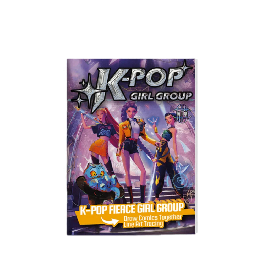 2025 KPop Demon Hunter Coloring Book – Line Drawing Picture Book, Painting Activity for Kids, Birthday Gift