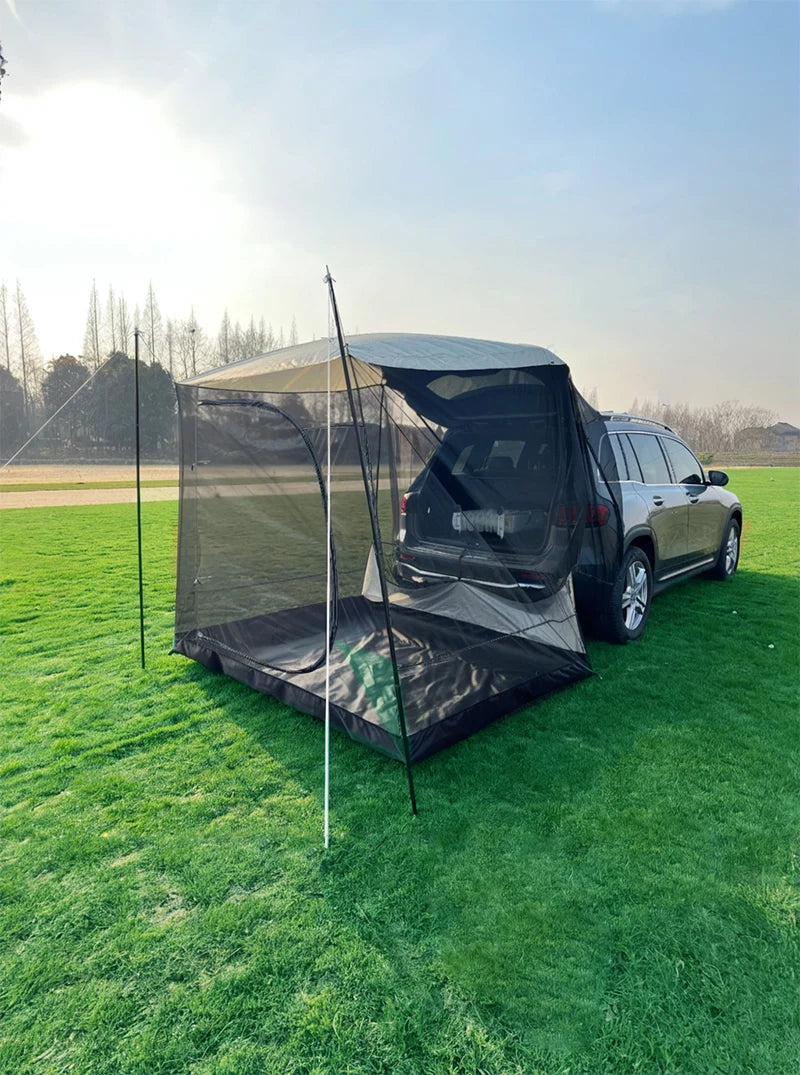 Lohascamping Car Box Docking Tent – Portable Waterproof SUV Tail Tent for 3-4 People, Large Dome Sunshade Tunnel Style Tent