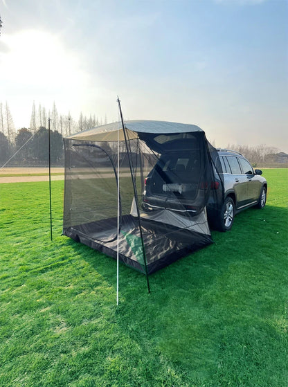 Lohascamping Car Box Docking Tent – Portable Waterproof SUV Tail Tent for 3-4 People, Large Dome Sunshade Tunnel Style Tent