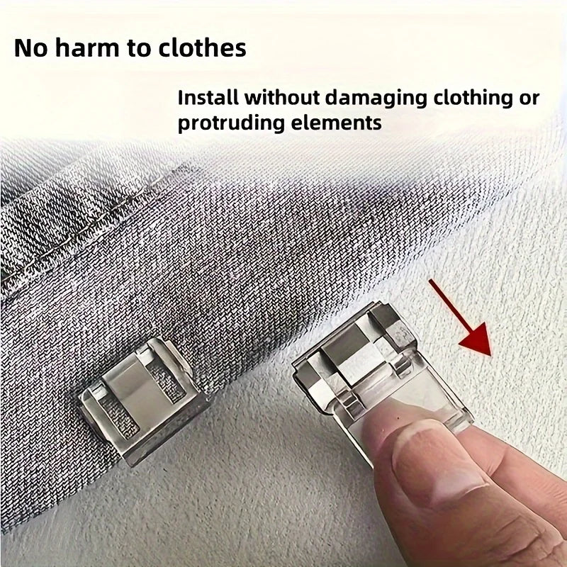 Invisible Hem Shortening Clips - Anti-Slip Pants Leg Fixing Grips for Seamless Hems
