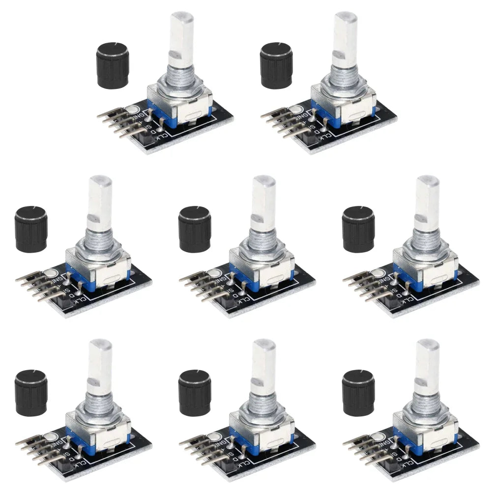 1-8PCS KY-040 Rotary Encoder Module - 360° Knob Switch Sensor Development Board for Arduino 5V DIY Projects
