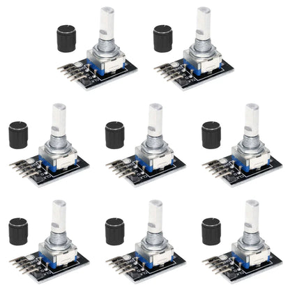 1-8PCS KY-040 Rotary Encoder Module - 360° Knob Switch Sensor Development Board for Arduino 5V DIY Projects