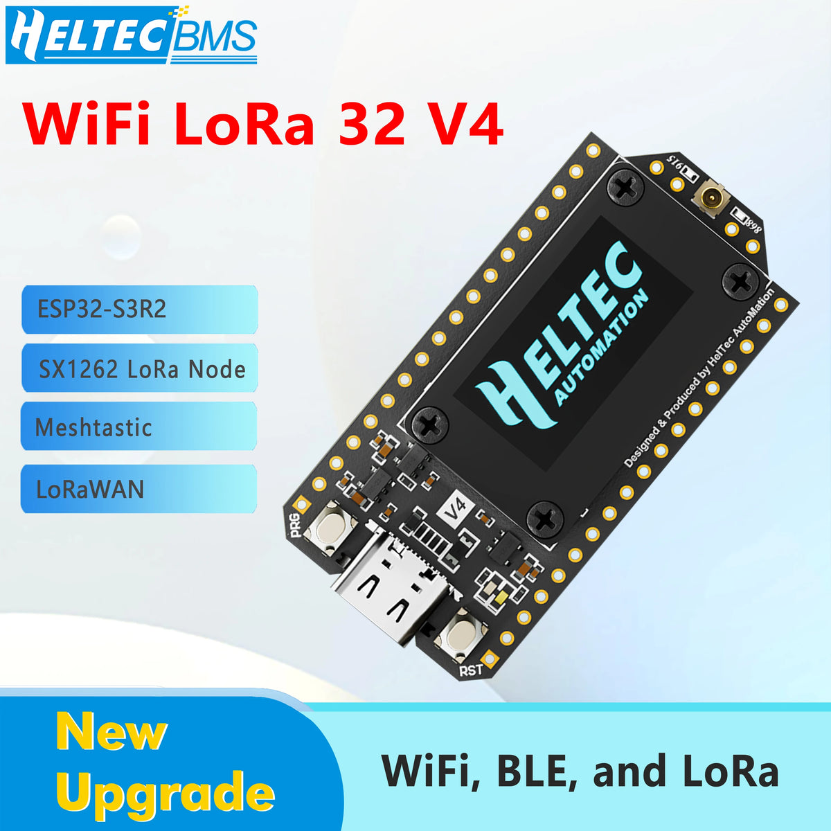 WiFi LoRa 32 V4.3 ESP32-S3 LoRa Node - SX1262 BLE Board with 28dBm Transmission Power, Meshtastic & LoRaWAN Support