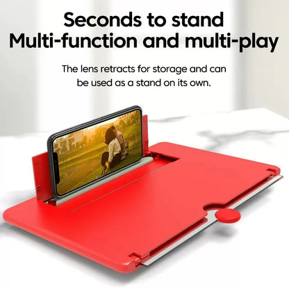 12/10-Inch Mobile Phone Screen Amplifier - HD Video Magnifier with Portable Stand Holder