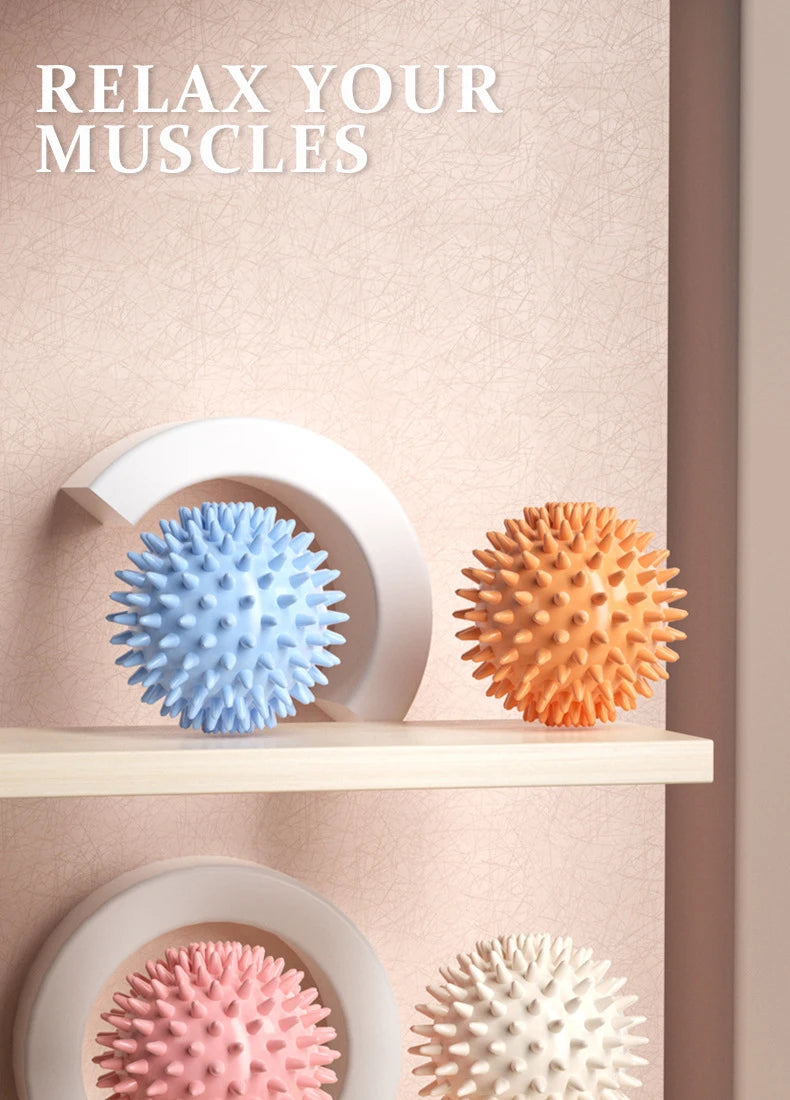 Durable PVC Spiky Massage Balls – 6cm Hedgehog Trigger Point Pain Relief for Hand, Foot & Plantar Fasciitis