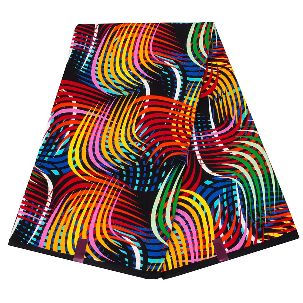 Bintarealwax Ankara Fabric - Wholesale Polyester Sewing Material for Women's Party Dresses FP6390