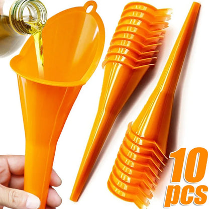 Car Long Stem Funnel - Anti-Splash Gasoline & Oil Fuel Filling Tool for Motorcycle Refueling, Auto Accessories