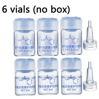 Korea Facial Hydrolyzed Silk Protein Collagen Serum – Moisturizing, Hydrating, Lifting, and Firming Essence for Fine Lines & Skincare