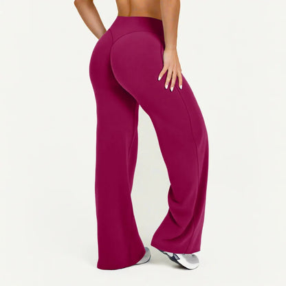 NCLAGEN Women’s Straight-Leg Yoga Pants – Ultra-Soft Butter Fabric Mid-Waist Pilates & Running Trousers
