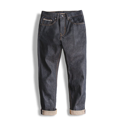 Maden Retro 11.6oz Selvedge Raw Denim Jeans – Tapered Regular Fit with Zipper Fly, High-Quality Men’s Pants