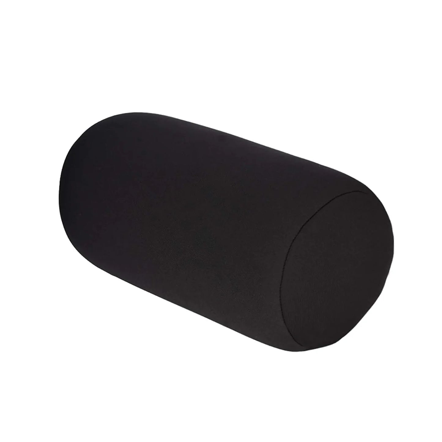30x16cm Cylindrical Microbead Roll Pillow — Mini Back & Neck Cushion for Travel, Bed, and Home Decor