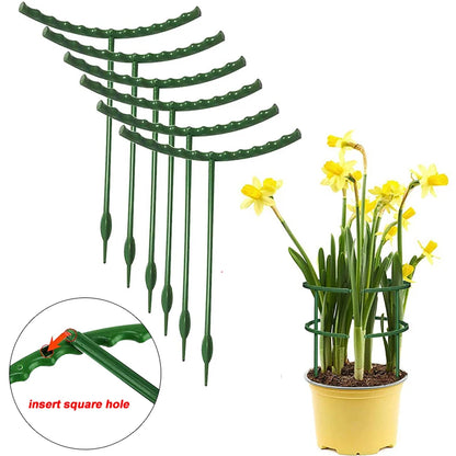 Plastic Garden Plant Support Cage Flower Stand Holder - Semicircle Greenhouse Orchard Fixing Rod - Essential Gardening Bonsai Tool