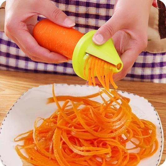 Rotating Kitchen Vegetable Shredder - Manual Spiral Slicer Peeler Grater for Fruits Potatoes & Kitchen Prep