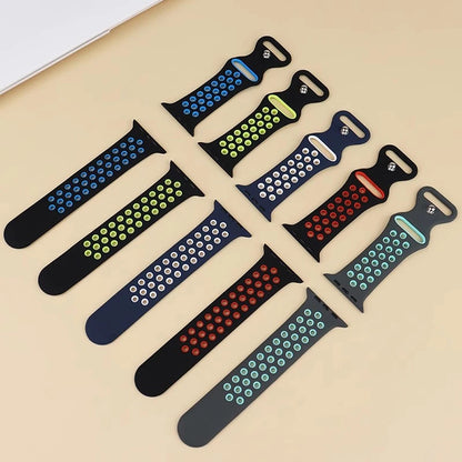 Silicone Apple Watch Strap - Breathable Wristband for Watch 11/10/9/8/7 Ultra 3/2 SE Series 49mm-41mm