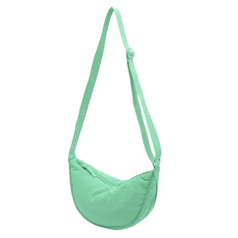 Nylon Hobo Chest Shoulder Bag – Large Capacity Half Moon Crossbody Messenger for Women, Travel & Everyday Use