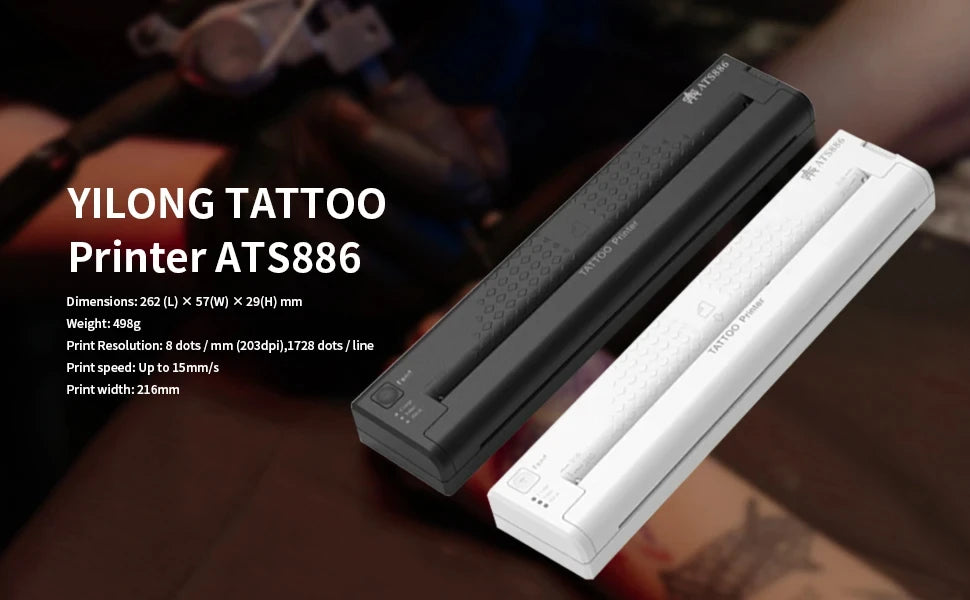 ATS886 Portable Tattoo Stencil Printer – Thermal Stencil Maker & Copier