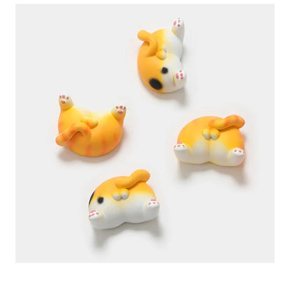 Kitty Buttocks Refrigerator Magnets – Cute Cartoon Animal Resin Magnets for Wall, Car & Fridge Decoration Accessories