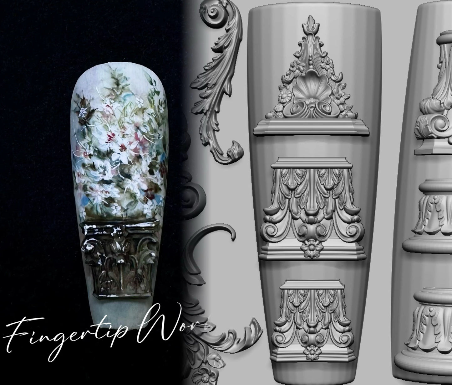 Snake Lolita Bow, Mushroom, Rose, Lotus, Bear 3D Acrylic Nail Mold - DIY Silicone Nail Decorations & Nail Art Products