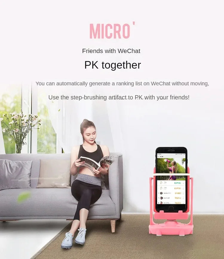Mobile Phone Walking Swing Shaker Holder – Automatic Step Counter & Pedometer Accessory, Silent for All Phones