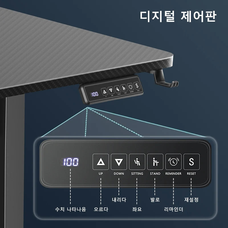 Height-Adjustable Standing Desk – Smart Motion Computer Desk for Study, Gaming, and Office Use
