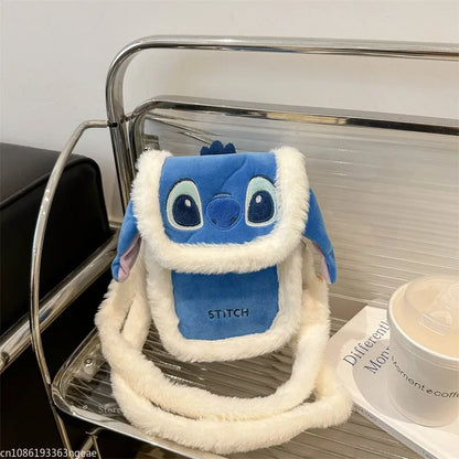 Lilo & Stitch Plush Backpack – Cute Cartoon Crossbody Phone Bag for Daily Use & Gifts