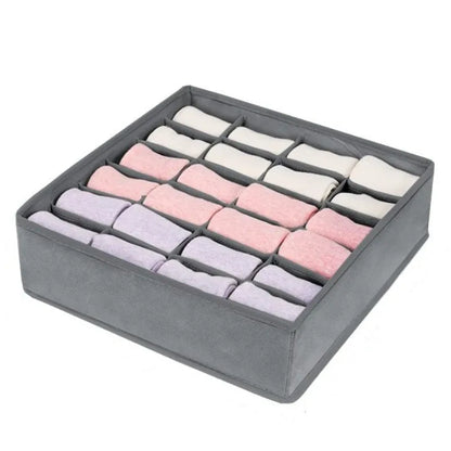 Underwear & Sock Storage Organizer Box – Bra, Socks & Clothing Drawer Divider for Wardrobe & Cabinet Organization System