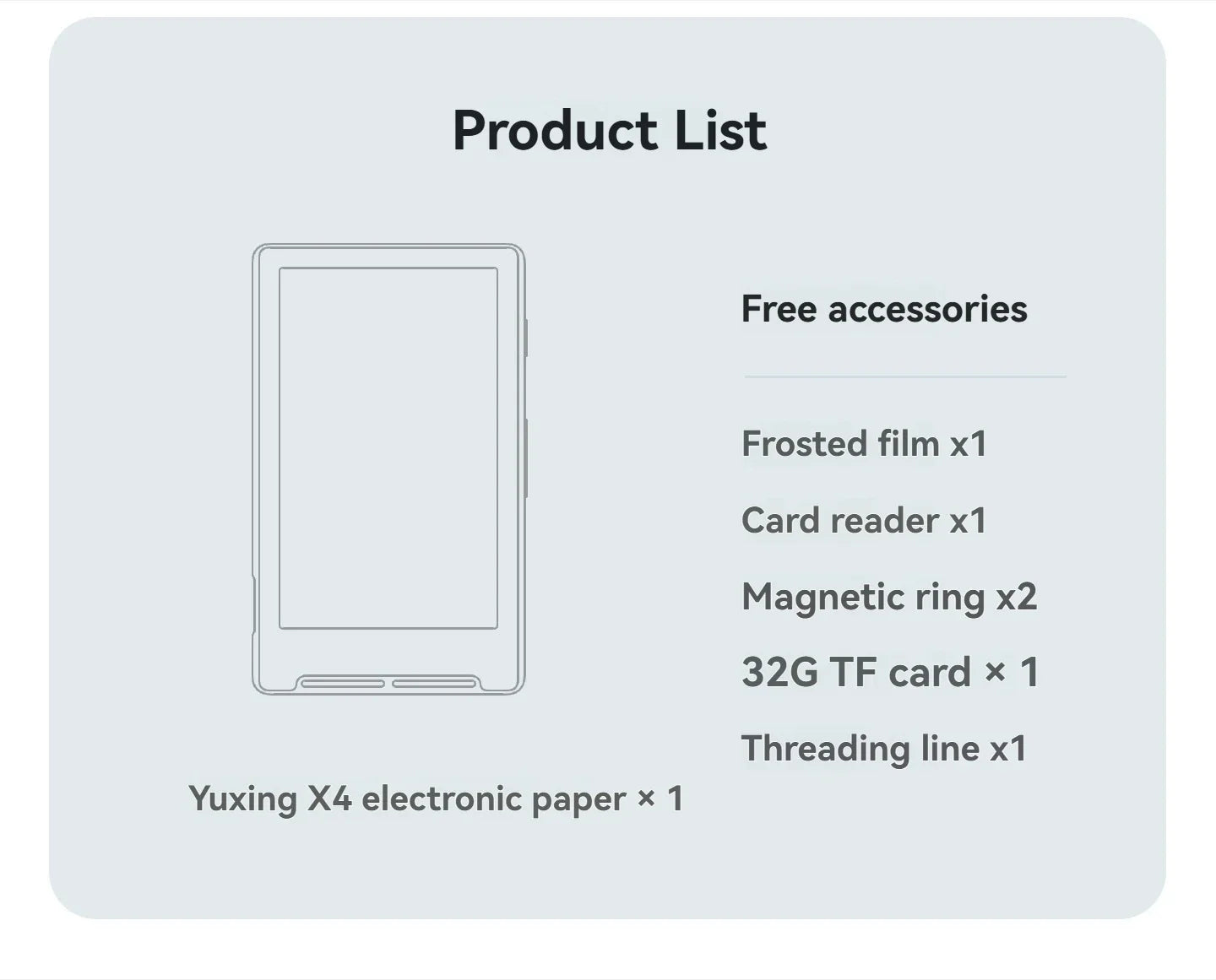 XTEINK X4 4.3" Portable E-Ink Reader — Magnetic, Lightweight, Ultra-Thin Screen, 800×480 Resolution 220PPI Set
