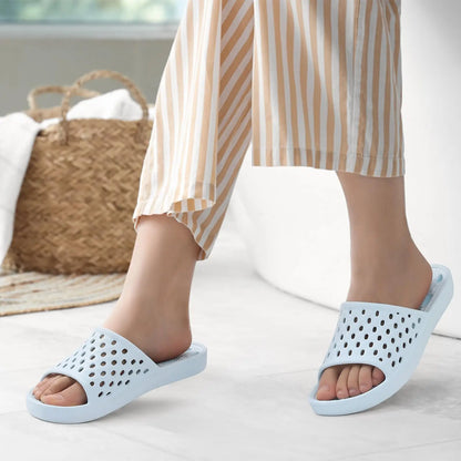 Comwarm Women Shower Shoes - Quick Dry Non-Slip Drain Hole Slippers for Beach Bathroom Pool Gym