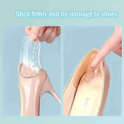 Silicone Heel Grips Cushions — Anti-Slip Heel Pads for Women & Men, Comfort Inserts Foot Care Protectors