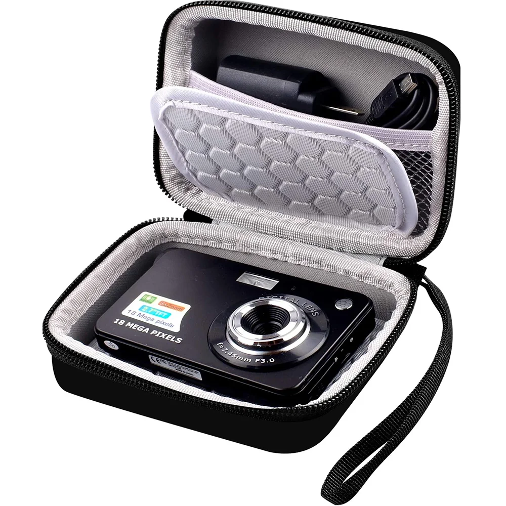 AbergBest Protective Carrying Case for Digital Cameras – Fits 21MP HD, 2.7" LCD, Rechargeable Kodak Pixpro & Canon PowerShot