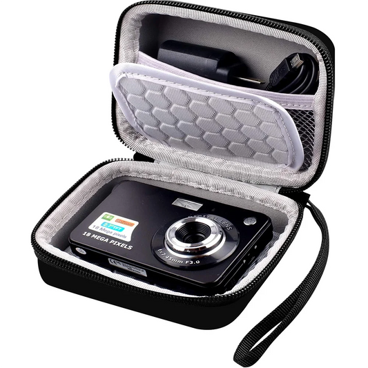 AbergBest Protective Carrying Case for Digital Cameras – Fits 21MP HD, 2.7" LCD, Rechargeable Kodak Pixpro & Canon PowerShot