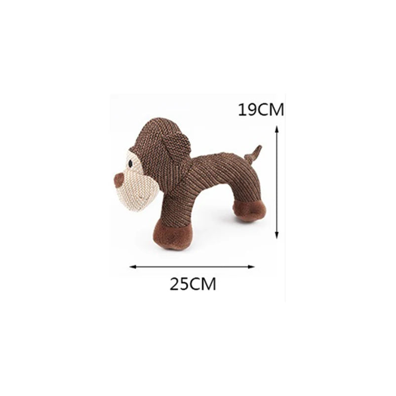 Pet Dog Plush Chew Toy - Bite-Resistant Simulated Animal Teething Toy for Dogs