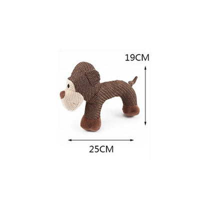 Pet Dog Plush Chew Toy - Bite-Resistant Simulated Animal Teething Toy for Dogs