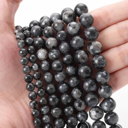 Natural Stone Round Beads 4-12mm Tiger Eye Lava Turquoise Jade for DIY Jewelry Making Bracelet Craft Supplies