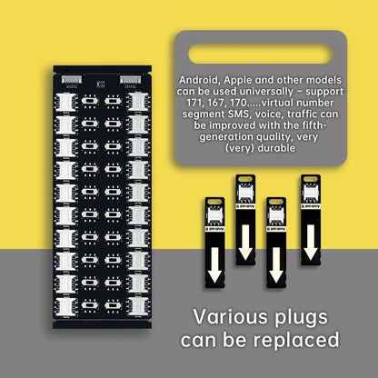 Multi-Card Changer Device – Universal External SIM Card Slot for Android & Apple Phones, 20-Card Expansion with Large Capacity