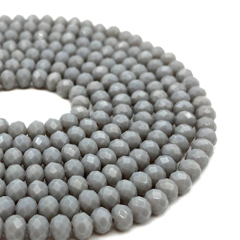 Faceted Crystal Glass Beads 2-8mm Loose Spacer Beads for DIY Jewelry Making Bracelets & Earrings