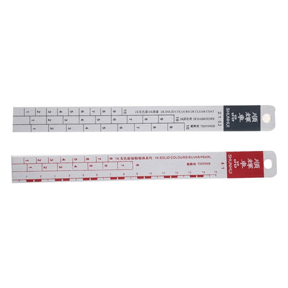 Paint Mixing Ratio Ruler – Standard Dipstick Scale Tool for Accurate Paint Measurement & Color Mixing in Automotive & DIY Projects