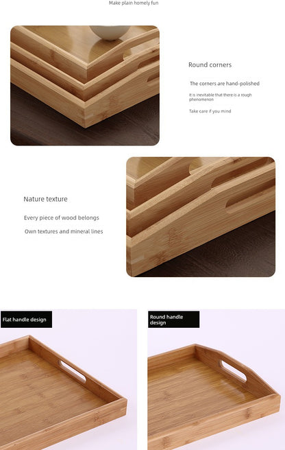 Rectangular Bamboo Tray – Household, Restaurant & Hotel Satchel Serving Tray