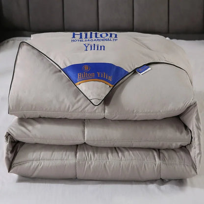Noble 100% Goose Down Duvet – Thick Comforter Quilt, Single & Double Size, Monochromatic Winter Blanket